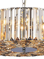 Searchlight Electric Chapeau 5Lt Pendant/Semi-Flush - Chrome & Mixed Glass 82101-5CC