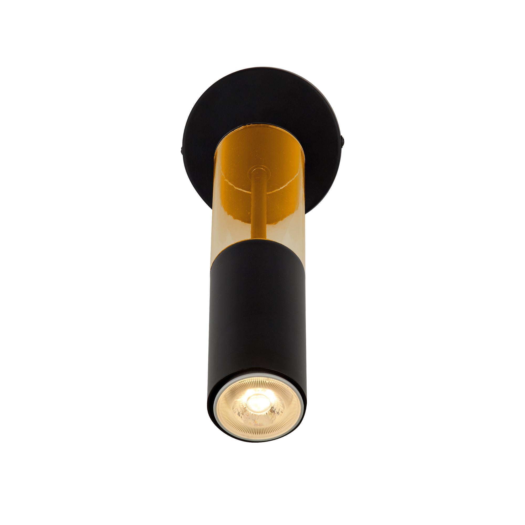 Merrygold Wall Light - Black Metal & Amber Acrylic