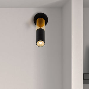 Searchlight Electric Merrygold Wall Light - Black Metal & Amber Acrylic 82122-1BK
