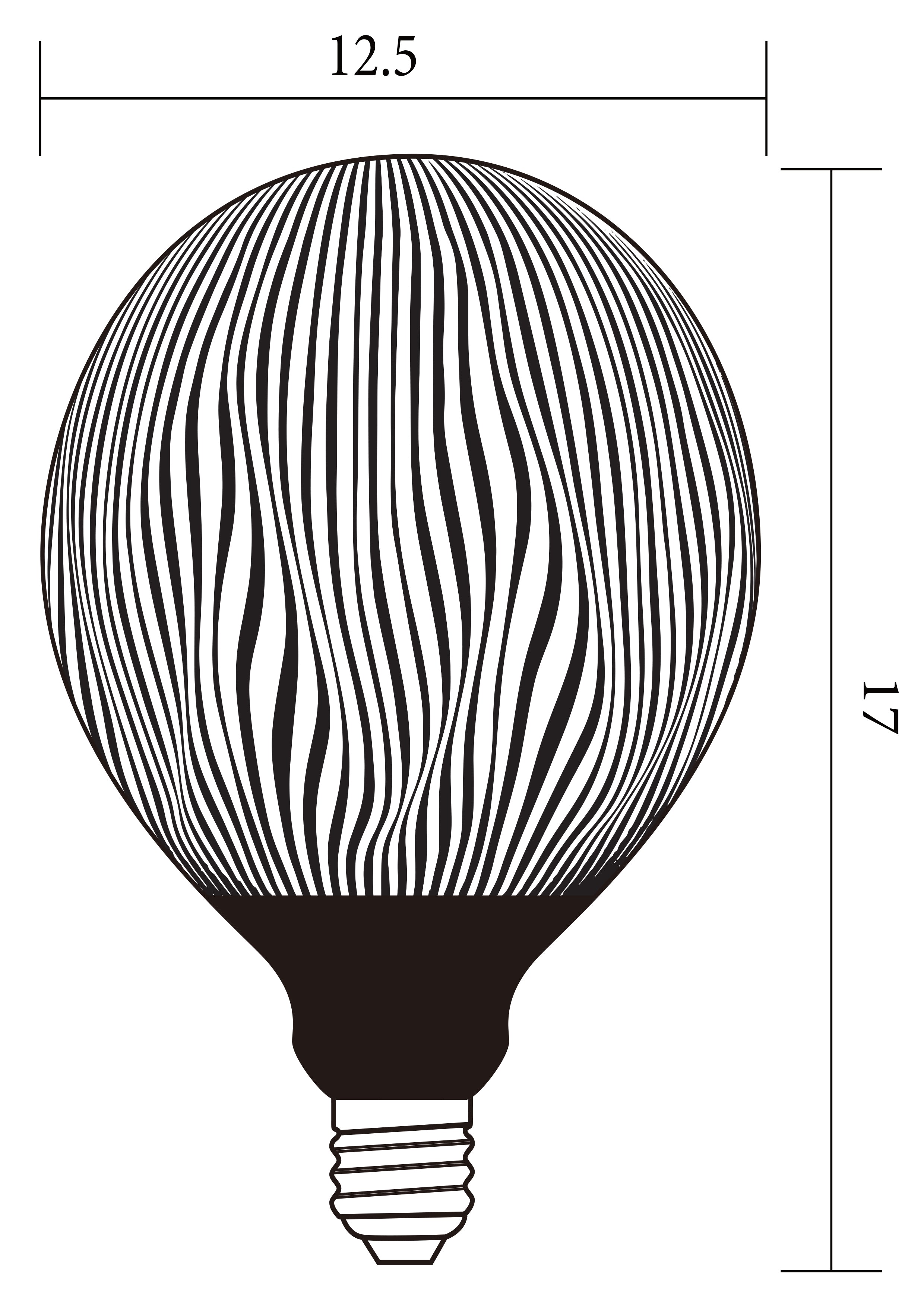 Searchlight Electric Decorative Lamp, Black, Dimmable 82200BK