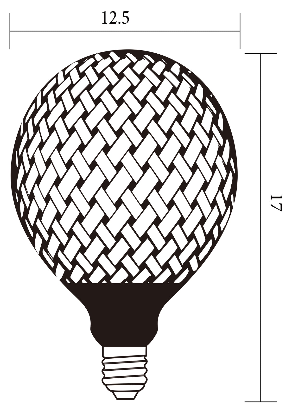 Searchlight Electric G125 Magician black 6W 1800K LED filament 82240BK