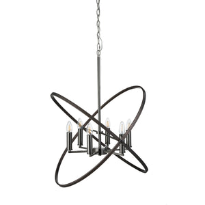 Searchlight Electric Hoopla 6Lt Pendant - Pewter Metal 8246-6PW