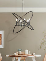 Searchlight Electric Hoopla 6Lt Pendant - Pewter Metal 8246-6PW