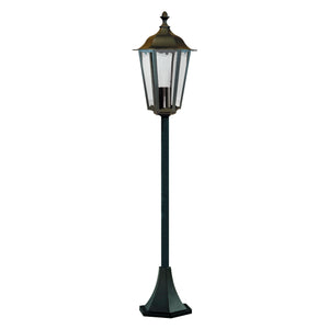 Searchlight Electric Alex  Outdoor Post - Black Metal & Glass 82504BK