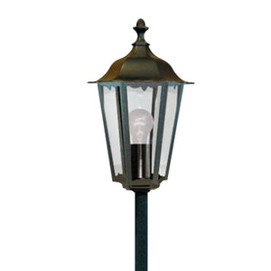 Searchlight Electric Alex  Outdoor Post - Black Metal & Glass 82504BK