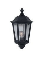 Alex  Outdoor Wall Light - Black Metal & Glass