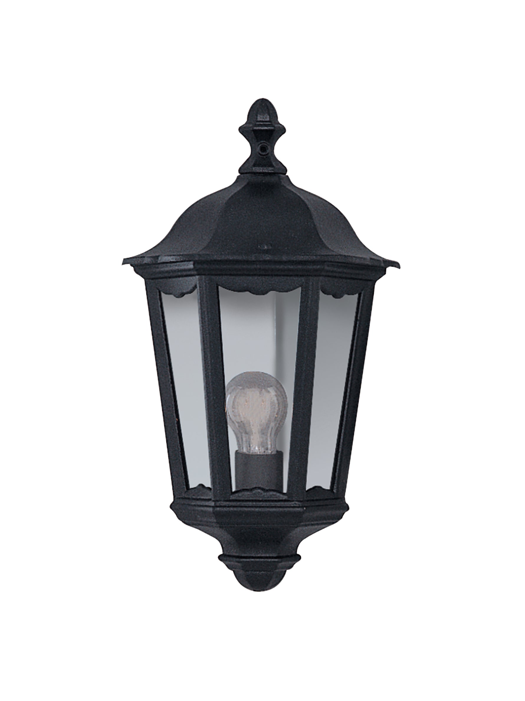 Searchlight Electric Alex  Outdoor Wall Light - Black Metal & Glass 82505BK