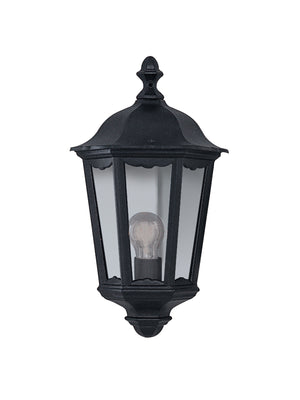 Searchlight Electric Alex  Outdoor Wall Light - Black Metal & Glass 82505BK