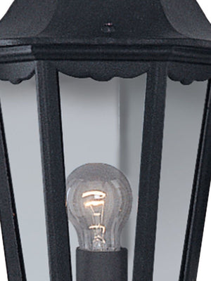 Searchlight Electric Alex  Outdoor Wall Light - Black Metal & Glass 82505BK