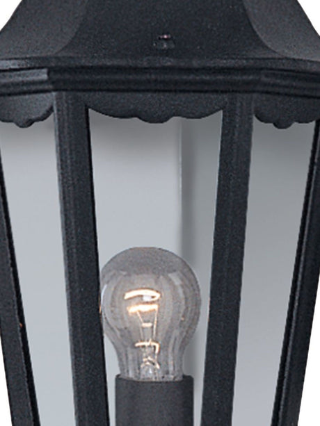 Searchlight Electric Alex  Outdoor Wall Light - Black Metal & Glass 82505BK