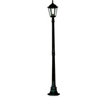 Alex 183cm Outdoor Post  - Silk Black Metal & Glass, IP44
