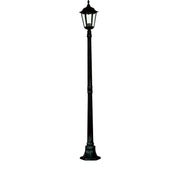 Alex 183cm Outdoor Post  - Silk Black Metal & Glass, IP44