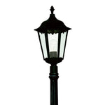 Searchlight Electric Alex 183cm Outdoor Post  - Silk Black Metal & Glass, IP44 82508BK