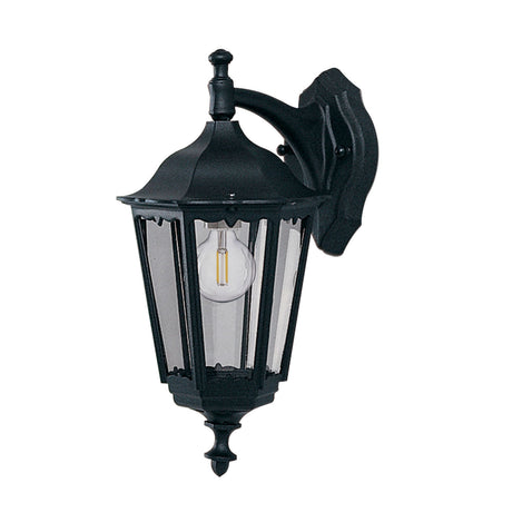 Searchlight Electric Alex  Outdoor Wall Light - Black Metal & Glass 82531BK