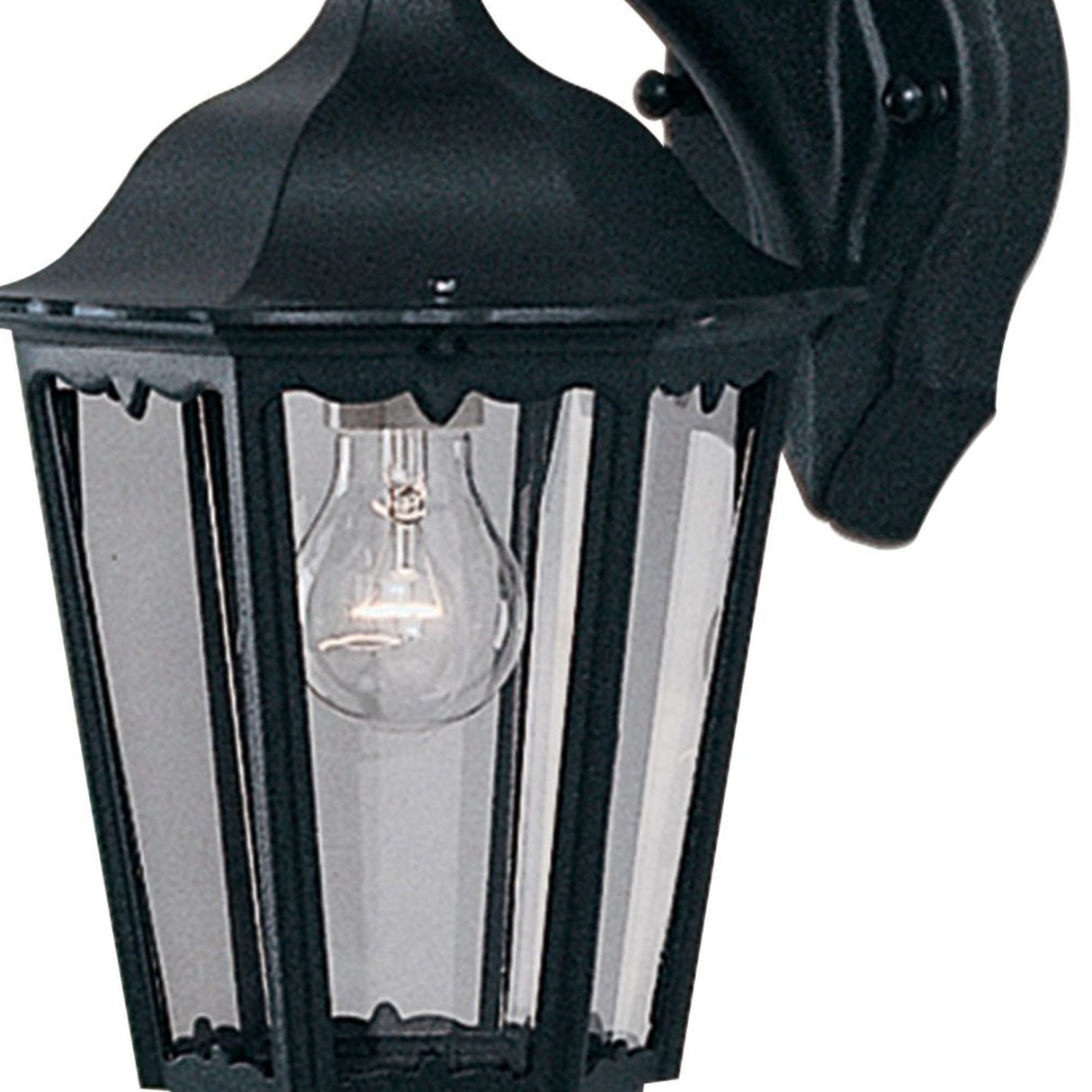 Searchlight Electric Alex  Outdoor Wall Light - Black Metal & Glass 82531BK
