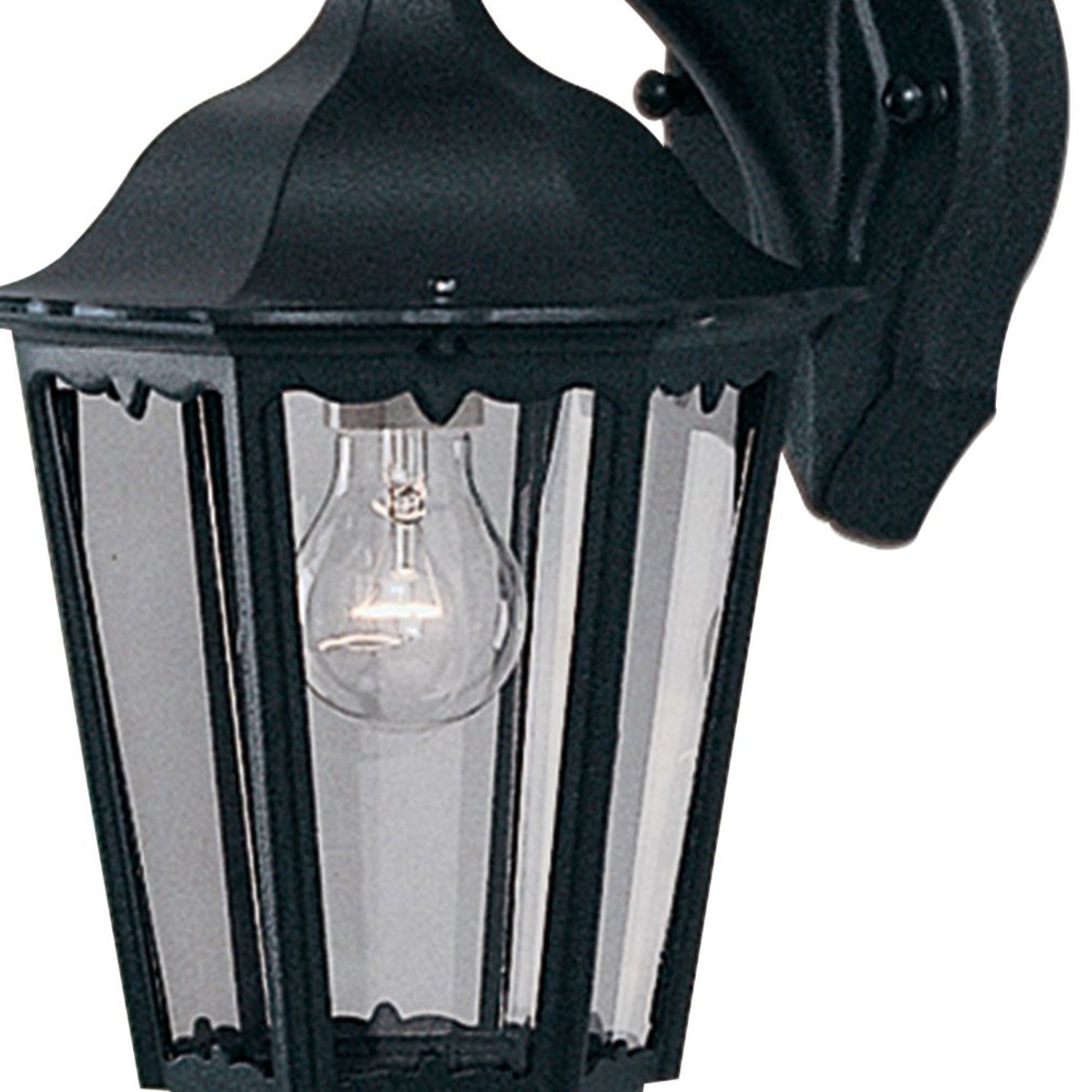 Searchlight Electric Alex  Outdoor Wall Light - Black Metal & Glass 82531BK