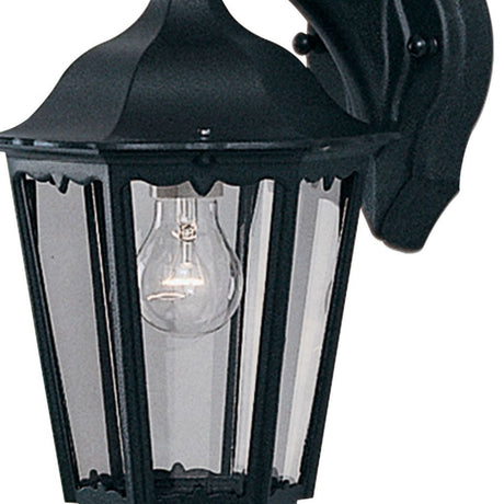 Searchlight Electric Alex  Outdoor Wall Light - Black Metal & Glass 82531BK