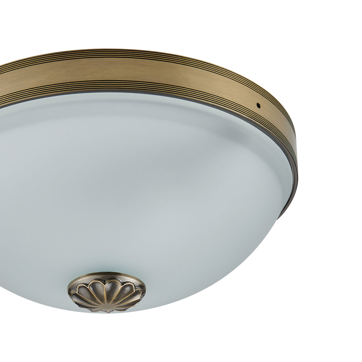 Eglo EU IMPERIAL Wall/Ceiling Light – Bronzed Cast Metal, Satin Glass, E27, Classic Indoor Lighting