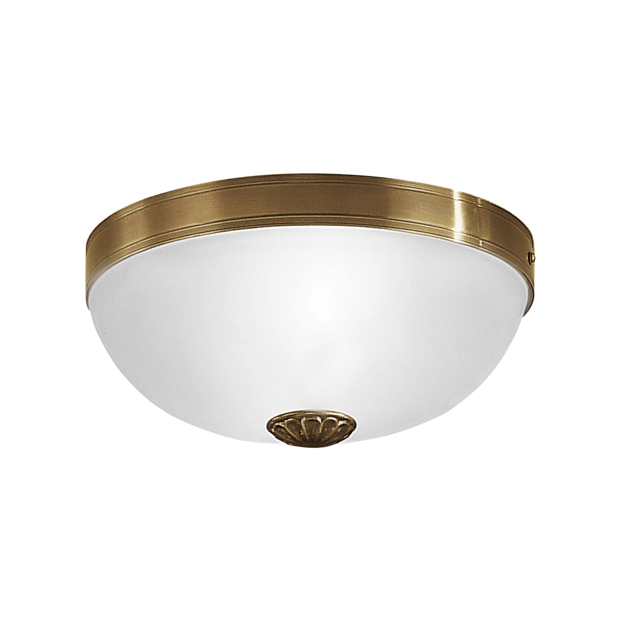 Eglo EU IMPERIAL Wall/Ceiling Light – Bronzed Cast Metal, Satin Glass, E27, Classic Indoor Lighting