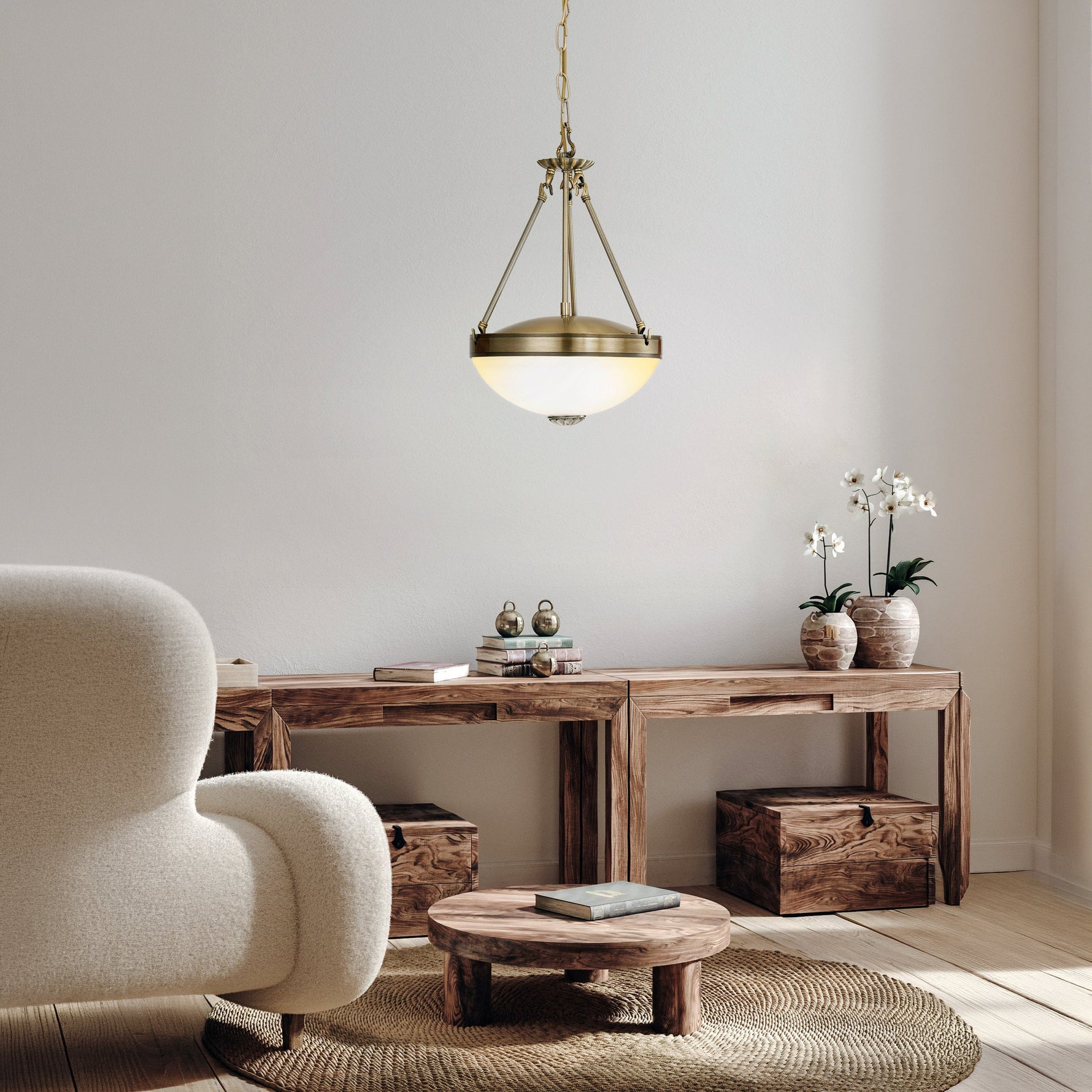 Eglo EU FILAGO Wall Light – Wood & Steel with Smoked Glass Shade, E27, Indoor Lighting