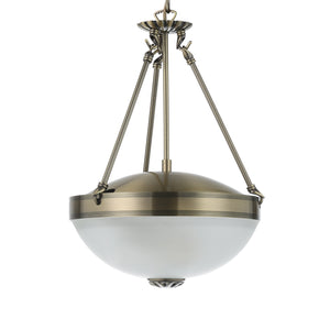 Eglo EU Savoy Cast Metal & Glass Bronzed Single Pendant