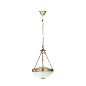 Eglo EU Savoy Cast Metal & Glass Bronzed Single Pendant