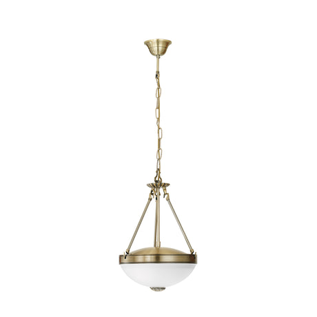 Eglo EU Savoy Cast Metal & Glass Bronzed Single Pendant