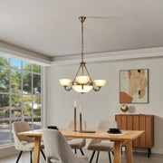 Eglo EU Savoy Cast Metal & Glass Bronzed 5-Light Pendant