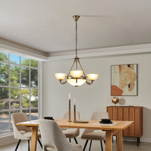 Eglo EU Savoy Cast Metal & Glass Bronzed 5-Light Pendant
