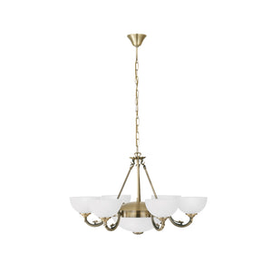 Eglo EU Savoy Cast Metal & Glass Bronzed 8-Light Pendant