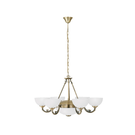 Eglo EU Savoy Cast Metal & Glass Bronzed 8-Light Pendant