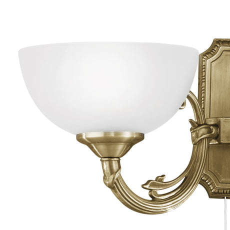 Eglo EU Savoy Cast Metal & Glass Bronzed 2-Light Wall Light