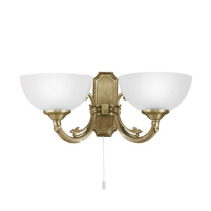 Eglo EU Savoy Cast Metal & Glass Bronzed 2-Light Wall Light