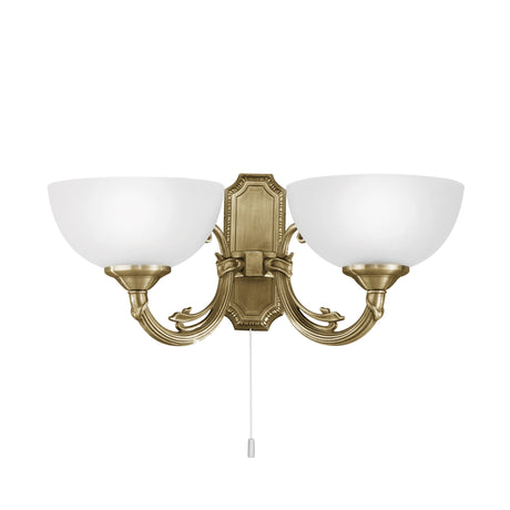 Eglo EU Savoy Cast Metal & Glass Bronzed 2-Light Wall Light