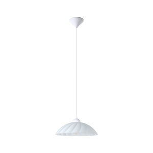 Eglo EU Vetro White Plastic & Glass Traditional Single Pendant, 35cm