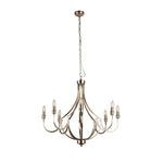 Searchlight Electric Lodge 8Lt Pendant - Satin Silver Metal 82918-8SS
