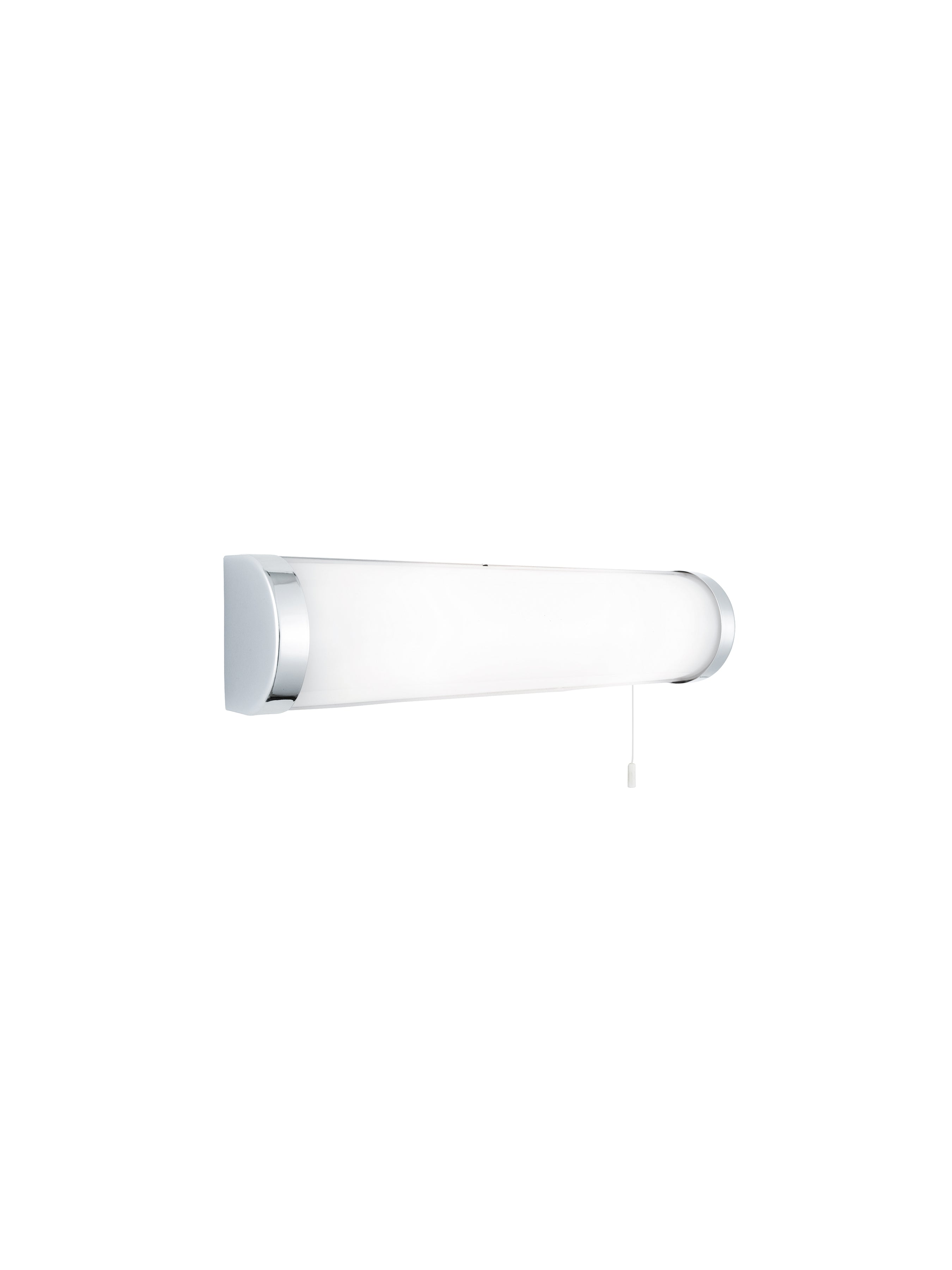 Poplar  2Lt Wall Light - Chrome Metal & Opal Glass