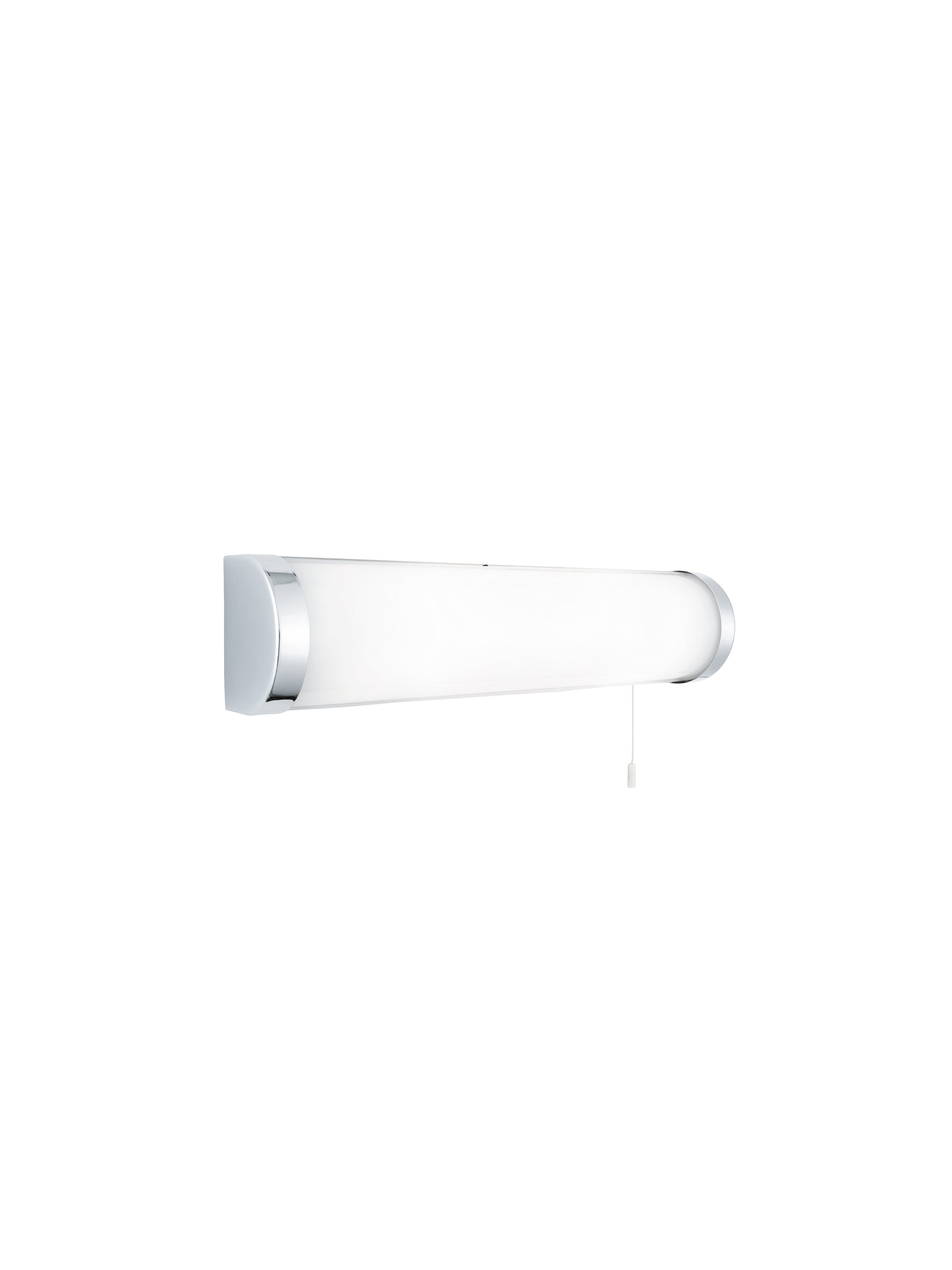 Poplar  2Lt Wall Light - Chrome Metal & Opal Glass