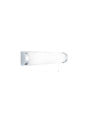 Poplar  2Lt Wall Light - Chrome Metal & Opal Glass