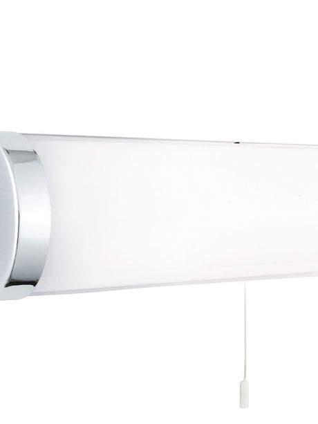 Searchlight Electric Poplar  2Lt Wall Light - Chrome Metal & Opal Glass 8293CC