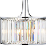 Searchlight Electric Victoria  5Lt Drum Pendant  - Chrome Metal & Clear Crystal 8295-5CC
