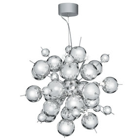 Molecule 12Lt Pendant  - Polished Chrome Metal & Glass
