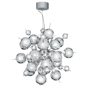 Molecule 12Lt Pendant  - Polished Chrome Metal & Glass