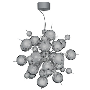 Searchlight Electric Molecule 12Lt Pendant  - Polished Chrome Metal & Glass 8312-12CC