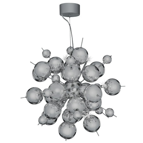 Searchlight Electric Molecule 12Lt Pendant  - Polished Chrome Metal & Glass 8312-12CC