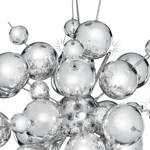 Searchlight Electric Molecule 12Lt Pendant  - Polished Chrome Metal & Glass 8312-12CC