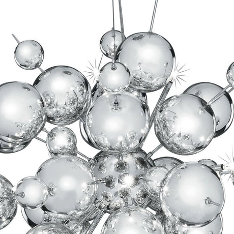 Searchlight Electric Molecule 12Lt Pendant  - Polished Chrome Metal & Glass 8312-12CC