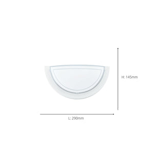 Eglo EU PLANET?1 Wall Light – White Steel with Painted Glass Shade, E27, Indoor Lighting