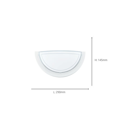 Eglo EU PLANET?1 Wall Light – White Steel with Painted Glass Shade, E27, Indoor Lighting