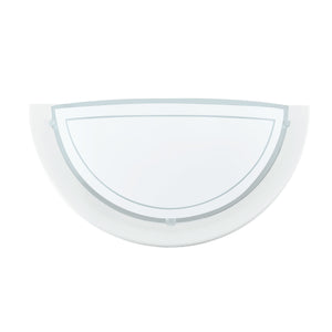 Eglo EU PLANET?1 Wall Light – White Steel with Painted Glass Shade, E27, Indoor Lighting